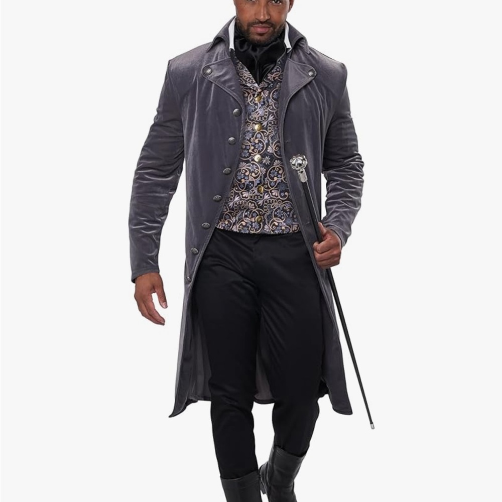 Men’s Bridgerton Regency Costume – Coat, Vest & Pants Set (Like New)